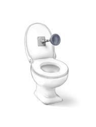 Rule 34 | ao usagi, no humans, original, plunger, simple background, toilet, what, white background, you&#039;re doing it wrong