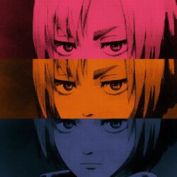1girl blue_eyes koishit_(artist) pop_art rico_brzenska serious shingeki_no_kyojin white_hair