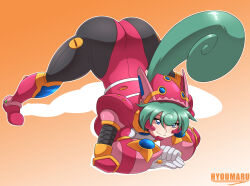 1girl ass bad_tag bodysuit huge_ass hyoumaru jack-o&#039;_challenge leotard marino_(mega_man) mega_man_(series) mega_man_x_(series)