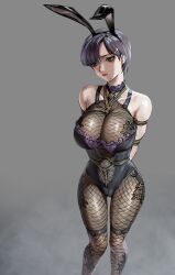 Rule 34 | 1girl, absurdres, arms behind back, bdsm, bondage, bound, breasts, cameltoe, character request, collarbone, crotch rope, exhibitionism, female focus, female pervert, highres, leotard, pervert, playboy bunny, public indecency, restrained, rope, shibari, shibari over clothes, solo, standing, wwwwumu
