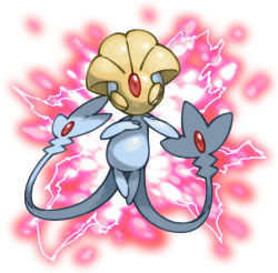 creatures_(company) full_body game_freak gen_4_pokemon legendary_pokemon nintendo no_humans pearl7 pokemon pokemon_(creature) pokemon_focus simple_background sparkle tagme uxie white_background
