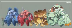 Rule 34 | 1girl, artist name, assault visor, claws, glowing, glowing eye, gogg, gundam, gundam seed, gundam seed freedom, highres, long arms, mecha, mecha focus, mobile suit, mobile suit gundam, one-eyed, redesign, robot, shisui, standing, turret, z&#039;gok, z&#039;gok (seed), zock