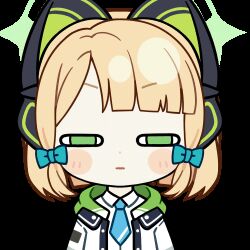 1girl :| anger_vein animal_ear_headphones animal_ears animated animated_gif aqua_necktie blonde_hair blue_archive blunt_bangs blunt_ends blush_stickers bow buttons cat_ear_headphones cat_ears chibi chibi_only chunye_haruya closed_mouth collared_shirt commission dot_nose fake_animal_ears green_bow green_eyes green_halo green_jacket hair_bow half-closed_eyes halo headphones hood hooded_jacket jacket looking_at_viewer low-tied_sidelocks lowres medium_hair midori_(blue_archive) missing_commentary multicolored_jacket necktie open_clothes open_jacket parted_bangs school_uniform second-party_source shaded_face shirt sidelocks simple_background solo squinting transparent_background upper_body white_jacket white_shirt
