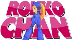 1girl animated arms_behind_head bad_tag blonde_hair blue_eyes bodysuit dancing female female_focus flat_chest helmet joints loli mikumikudance music ponytail robot_girl robot_joints rokko-chan rokko-chan_(character) sound tagme video
