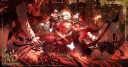 Rule 34 | 1girl, absurdres, artist name, bare shoulders, breasts, bug, butterfly, closed eyes, commentary, detached sleeves, dress, english commentary, english text, flower, grey hair, halter dress, halterneck, happy, highres, hug, insect, instrument, lewdlily66, long hair, music, open mouth, people, phrolova (wuthering waves), playing instrument, red dress, red theme, single detached sleeve, small breasts, smile, solo focus, spider lily, tacet mark (wuthering waves), violin, white butterfly, wuthering waves