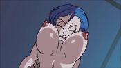 1boy 1girl @_@ animated black_hair blue_eyes blue_hair bouncing_breasts breasts bulma dragon_ball dragon_ball_super funsexydragonball hetero indoors kaiartz07 large_breasts night nipples nude on_bed penis pussy sex sound tail uncensored vaginal vegeta video