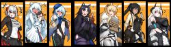 +++ 1boy 1other 6+girls ? @_@ ^_^ absurdres ahoge ambiguous_gender animal_ears antennae arknights armor armored_legwear axe bear_ears bear_girl black_coat black_gloves black_hair black_jacket black_legwear black_scarf black_shirt black_shorts black_skirt blemishine_(arknights) blonde_hair blue_eyes blue_hair blue_headwear blue_neckerchief blush breastplate breasts brown_hair carrying carrying_person character_doll character_name closed_eyes clothes_lift clothes_pull coat covered_navel cowboy_shot dark-skinned_female dark_skin demon_girl demon_horns dizzy doctor_(arknights) dog_girl dress ear_piercing elite_ii_(arknights) extra_ears facial_mark fingerless_gloves flower flying_sweatdrops food food_on_face forehead_mark fur-trimmed_armor fur_trim gauntlets genderswap genderswap_(mtf) gloves grey_hair grey_legwear groin hair_ornament half-closed_eyes hands_up hat heart heterochromia highres hip_vent holding holding_food holding_sign holding_stuffed_toy hood hood_up hooded_coat horns horse_ears horse_girl hot_dog id_card infection_monitor_(arknights) jacket large_breasts long_hair long_sleeves looking_at_viewer manggapaegtoli mask material_growth mizuki_(arknights) motion_lines mudrock_(arknights) multicolored_hair multiple_girls navel neckerchief o-ring_strap open_clothes open_jacket open_mouth orange_background oripathy_lesion_(arknights) pants pantyhose pantyhose_under_shorts piercing pleated_skirt pointy_ears ponytail purple_gloves purple_hair purple_pants purple_shirt red_eyes red_hair red_legwear rosa_(arknights) saga_(arknights) scarf shirt shirt_lift short_hair shorts shorts_pull sidelocks sign skanehfdl33 skewer skirt three-quarter_sleeves stomach streaked_hair stuffed_toy sweat tearing_up thighhighs thorns_(arknights) trap two-sided_fabric two-sided_jacket two-sided_skirt v-shaped_eyes vial w_(arknights) white_dress white_hair white_jacket white_pants zima_(arknights)