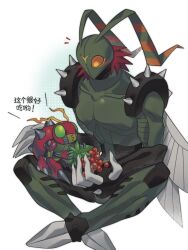 Rule 34 | antennae, bug, claws, digimon, digimon (creature), exoskeleton, highres, spikes, stingmon, tentomon