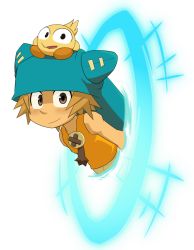 Rule 34 | 1boy, ankama, az (wakfu), bird, blonde hair, brown eyes, buttons, elatrop, elatrop m, fen (gunpura), gunpura, hat, portal (object), portal (series), portal 1, short hair, tofu (wakfu), wakfu, yugo (wakfu)