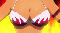 animated animated_gif bouncing_breasts breast_focus breasts cleavage large_breasts mito_ikumi shokugeki_no_souma