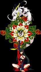 animated animated_gif arc_system_works blazblue blazblue:_calamity_trigger breasts cleavage glasses lao_jiu litchi_faye_ling long_hair pixel_art very_long_hair