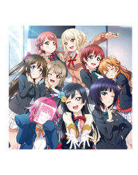 6+girls artbook asaka_karin asymmetrical_hair black_hair black_jacket blazer blonde_hair blue_eyes blunt_bangs bow bowtie braid braided_bun brown_hair buttons candy cardigan closed_eyes crescent crescent_hair_ornament emma_verde flower food freckles grey_eyes grey_hair hair_between_eyes hair_bow hair_bun hair_flower hair_ornament hairclip highres jacket konoe_kanata lollipop long_hair long_sleeves looking_at_viewer love_live! love_live!_nijigasaki_high_school_idol_club low_twintails medium_hair miyashita_ai multiple_girls nakasu_kasumi neck_ribbon nijigasaki_school_uniform non-web_source official_art one_eye_closed open_mouth orange_eyes osaka_shizuku pink_eyes pink_hair plaid_clothes plaid_skirt ponytail purple_hair red_bow ribbon school_uniform shirt short_hair short_ponytail sidelocks single_side_bun sketchbook skirt sleeves_past_fingers sleeves_past_wrists smile swept_bangs teeth tennoji_rina twin_braids twintails uehara_ayumu winter_uniform yellow_eyes yuki_setsuna