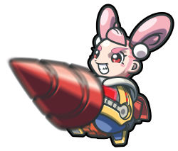1girl dori_kururi drill female_focus full_body highres hironobu_yoshida nintendo official_art screw_breaker simple_background solo white_background