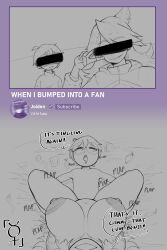 age_difference bed bed_sheet breasts drooling english_text femdom highres jaiden_(jaiden_animations) jaiden_animations mercurius_(artist) molestation nipples nude shota smile youtube