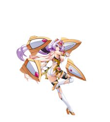 Rule 34 | 1girl, ass, azarin (kouyoku senki exs-tia), bare shoulders, boots, breasts, elbow gloves, exs-tia magica, floating, floating object, floating weapon, forehead protector, full body, game cg, gem, gloves, hair intakes, headgear, high heel boots, high heels, highres, inoino, kouyoku senki exs-tia, large breasts, large variant set, leg up, leotard, long hair, looking at viewer, looking back, multicolored leotard, non-web source, official art, purple hair, scarf, sideboob, skirt, solo, tachi-e, thigh boots, thighhighs, torn clothes, torn gloves, torn leotard, torn skirt, torn thighhighs, transparent background, twintails, variant set, weapon, white gloves, white leotard, yellow eyes