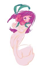 Rule 34 | 1girl, absurdres, blunt bangs, blunt ends, blush stickers, closed mouth, commentary request, cookie run, crossed arms, crying, crying with eyes open, dot nose, dress, frilled sleeves, frills, frown, full body, highres, holding, holding stuffed toy, humanization, kerberos (kerbe ), korean commentary, long dress, long hair, long sleeves, onion cookie, purple eyes, purple hair, sad, simple background, solo, straight hair, stuffed toy, tears, white background, white dress