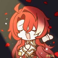 1boy :3 ahoge animated animated_gif argenti_(honkai:_star_rail) arm_up armor chibi closed_eyes flower gan_le_buneng gauntlets honkai:_star_rail honkai_(series) long_hair looking_at_viewer lowres male_focus multicolored_hair open_mouth parted_bangs pauldrons petals red_flower shoulder_armor sidelocks smile solo sparkle spotlight streaked_hair transparent_background very_long_hair