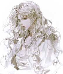 1girl absurdres blonde_hair expressionless from_side highres lips long_hair nose original parted_lips solo vlfdus_0 white_background yellow_eyes
