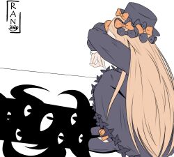 abigail_williams_(fate) absurdres blonde_hair fate/grand_order fate_(series) highres ran_sk shadow simple_background white_background yogsothoth