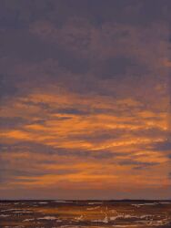 cloud cloudy_sky gradient_sky highres hisachan55cute horizon no_humans original pixel_art reflection reflective_water scenery silhouette simple_background sky sky_focus sunset waves