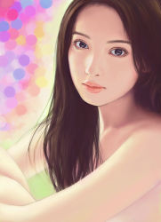 1girl female_focus ilmizu lips long_hair looking_at_viewer nozomi nude original photorealistic realistic reflection sasaki solo