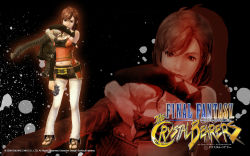 1girl 2009 artist_name belle_(crystal_bearers) brown_eyes brown_hair company_name copyright_name female_focus final_fantasy final_fantasy_crystal_chronicles final_fantasy_crystal_chronicles_the_crystal_bearers highres itahana_toshiyuki midriff navel sandals selkie solo square_enix zoom_layer