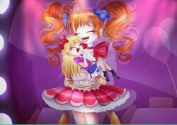 circus_baby_(fnaf) elizabeth_afton five_nights_at_freddy&#039;s five_nights_at_freddy&#039;s:_sister_location giggling hug non-web_source