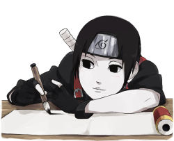 black_eyes black_hair forehead_protector kamoi_hayato naruto_(series) naruto_shippuuden sai