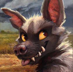 colored_sclera fangs gen_3_pokemon highres hyena kenket nintendo no_humans notched_ear pokemon pokemon_(creature) pokemon_rse poochyena solo teeth yellow_sclera