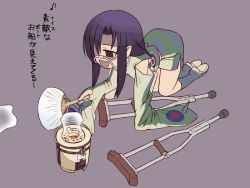 1girl aircraft airplane all_fours animated animated_gif black_hair bomber breathing_tube camouflage crutch detached_sleeves fairey_barracuda female_focus gradient_background grill hand_fan janome_gochou long_hair mecha_musume meme military military_vehicle miniskirt musical_note nice_boat_(meme) ocean open_mouth original paper_fan photo_(medium) ringed_eyes sepia shichirin ship simple_background skirt sleeves_past_wrists smoke solo tirpitz tube uchiwa watercraft world_war_ii yandere