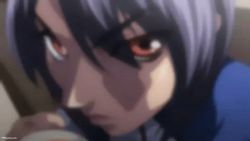 1girl animated drinking kangoku_senkan lilith-soft murakami_teruaki naomi_evans nervous sweat