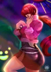 Rule 34 | 1girl, ass, breasts, highres, red hair, sexyanimes, shermie (kof), solo, tagme, the king of fighters