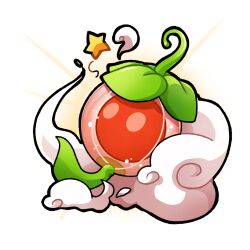 cloud groundcherry_(plants_vs._zombies) highres lantern leaf looking_up no_mouth paper_lantern plant plant_focus plants_vs._zombies plants_vs._zombies_2 plants_vs._zombies_2_(chinese) red_eyes shenmeshihou simple_background solid_oval_eyes star_(symbol) white_background