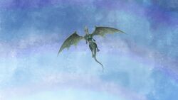 Rule 34 | blue sky, day, dragon, from below, game cg, highres, huke, no humans, non-web source, official art, outdoors, sky, steins;gate, steins;gate: my darling&#039;s embrace, western dragon