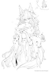 1girl absurdres animal_ears arknights chuzenji envelope highres holding holding_envelope pozyomka_(arknights) simple_background solo white_background
