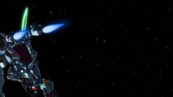 animated battle blonde_hair challia_bull char_aznable destruction explosion gquuuuuux gundam gundam_gquuuuuux rx-78-2_gundam shuji_ito space spoilers tagme video