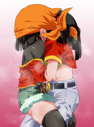 Rule 34 | 2girls, dragon ball, dragon ball gt, dragon ball heroes, female focus, hug, multiple girls, pan (dragon ball), pan (xeno), rom (20), selfcest, sweat, yuri