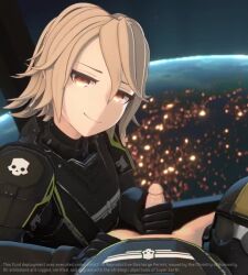 animated anna_anon armor handjob helldivers_(series) looking_at_viewer musi_cassie pov skull_print small_penis sound space spacecraft tagme video