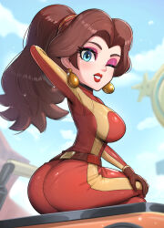 1girl absurdres breasts gonzarez highres large_breasts mario_kart mario_kart_world pauline_(mario) solo