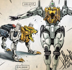 2016 character_name felix_ip frown gaigar galeon green_eyes highres looking_at_viewer mecha multiple_views no_humans non-humanoid_robot open_hand orange_eyes robot robot_animal science_fiction signature white_background yuusha_ou_gaogaigar yuusha_series