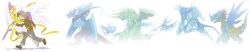 Rule 34 | closed eyes, digimon, heart, heraklekabuterimon, highres, holyangemon, machgaogamon, marinangemon, metalgreymon, picklemon, polearm, running, simple background, spear, taiga (digimon), tail, weapon, white background, wings