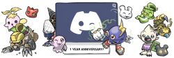 Rule 34 | absurdres, beak, bokomon, book, botamon, chapmon, closed eyes, digimon, digimon (creature), highres, horns, junkmon, kotemon, kunemon, lalamon, looking at viewer, mochimon, one eye closed, punimon, thunderballmon, wink, yukimibotamon