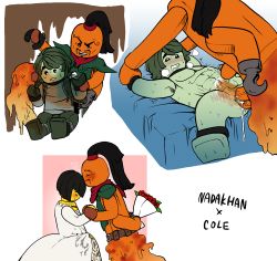 2boys double_penetration erection lego male_focus multiple_boys multiple_penetration ninjago nude penis restrained shimotsuki_kitsune size_difference the_lego_group yaoi