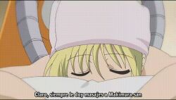 &gt;_&lt; animated animated_gif blonde_hair enjoyful!_(&amp;joyful!) happy hayate_no_gotoku! heart loli massage sanzen&#039;in_nagi smile suggestive_gesture towel