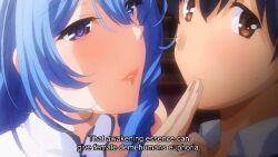 1boy 1girl animal_ears animated animated_gif aoe_mai atelier_kaguya blush breasts choco_chip embarrased_male game_cg huge_breasts love_x_holic_~miwaku_no_otome_to_hakudaku_kankei~ lowres male_virgin mama_x_holic_~miwaku_no_mama_to_amaama_kankei~ monster_girl seven_(animation_studio) shy skirt subtitle subtitled tachi-e teasing yuki_onna