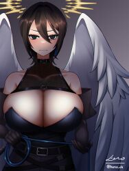 1girl angel breasts hera(keno_ch) highres keno_(keno_ch) large_breasts original whip