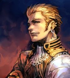 1boy balflear blonde_hair brown_eyes ear_piercing final_fantasy final_fantasy_xii hungry_clicker jewelry male_focus piercing ring short_hair sideburns solo upper_body