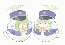 2girls animal_costume animated animated_gif blue_archive ekoru halo happy hat hikari_(blue_archive) multiple_girls nozomi_(blue_archive) sheep_costume sheep_girl siblings smile twins