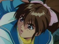 1990s_(style) 2girls 69 amatsu_ai amatsu_mai animated anime_screenshot ass brown_hair cunnilingus long_hair lowres multiple_girls object_insertion oral panties pink_panties pussy pussy_juice retro_artstyle school_uniform short_hair sound spread_legs tagme twin_angels uncensored underwear video yuri