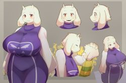 bad_id bad_twitter_id furry goat kyuuri open_mouth orange_eyes toriel undertale